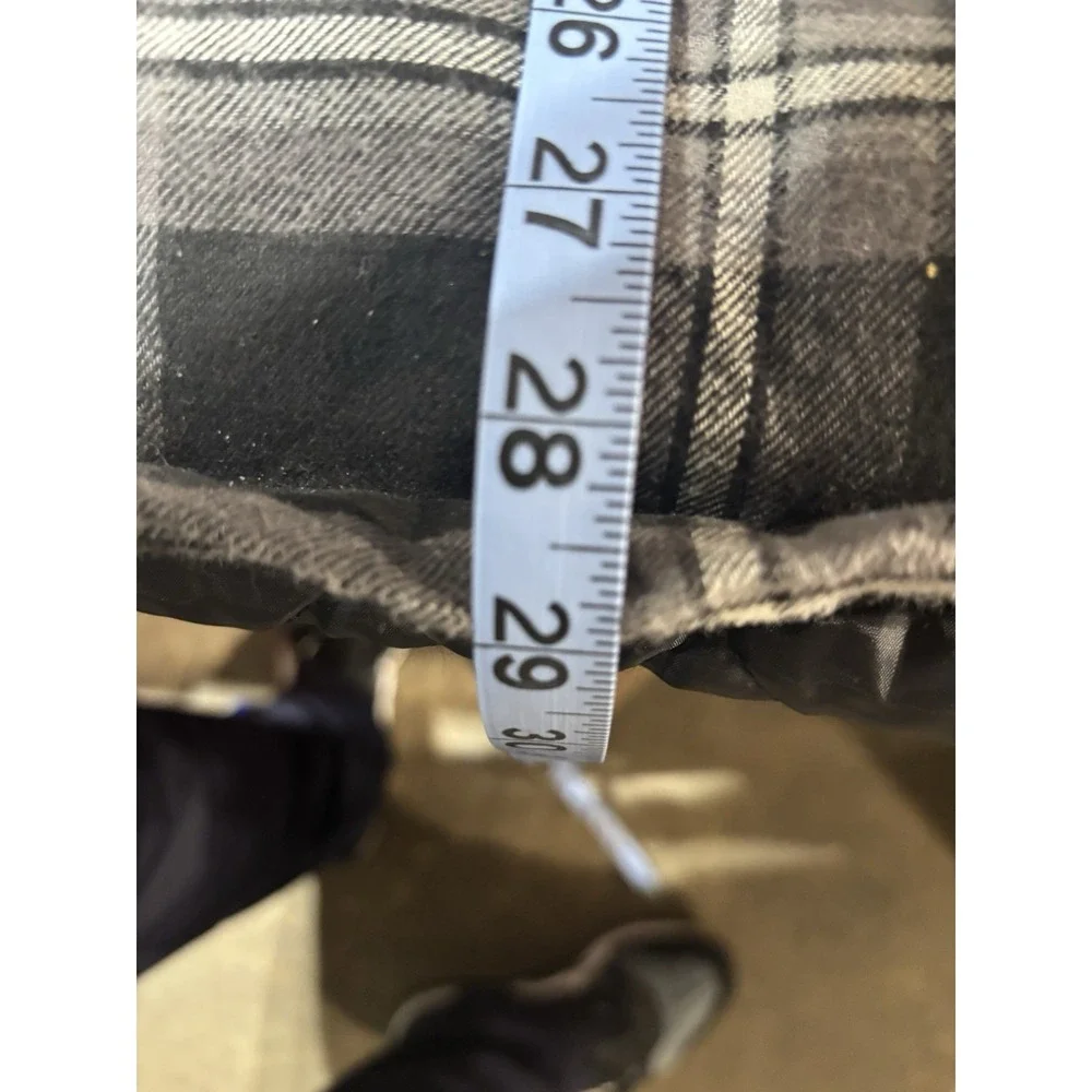 Red Head Brand Co Flannel Jacket Men's‎ L Hoodie Button Zip Shacket Gray Black